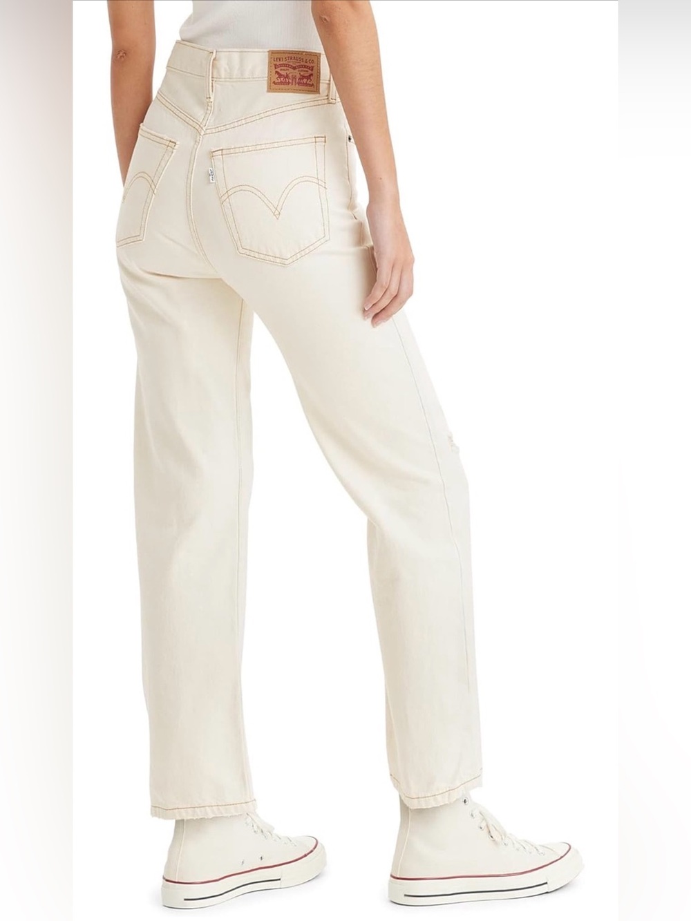 BNWOT Levi's Women's Snap Ribcage Straight Ankle Jeans size 29 - Picture 2 of 5